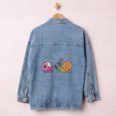 Love Snail & Tape – Cute Funny Sticker Denim Jacket (Hangar)