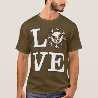 Love Snowflake Dog Cardigan Welsh Corgi790 T-shirt