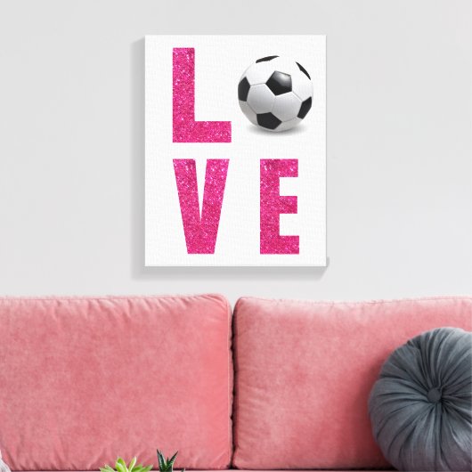 Love Soccer Canvas Afdruk (Insitu (Woonkamer))