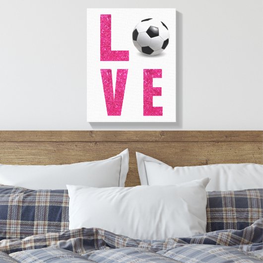 Love Soccer Canvas Afdruk (Insitu (Slaapkamer))