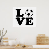 Love Soccer imprimé / affiche (Cuisine)