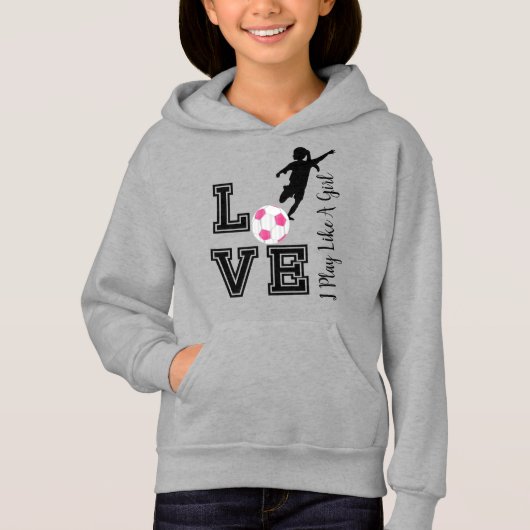 Love Soccer - Je Joue Comme Une Fille - Rose (Devant)