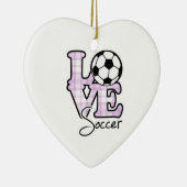 Love Soccer Keramisch Ornament (Rechts)