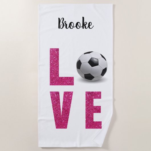 Love Soccer Strandlaken (Voorkant)