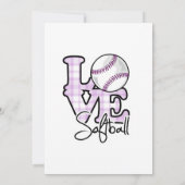 Love Softball Kaart (Achterkant)
