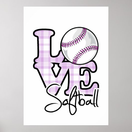 Love Softball Poster (Voorkant)