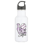 Love Softball Waterfles (Voorkant)