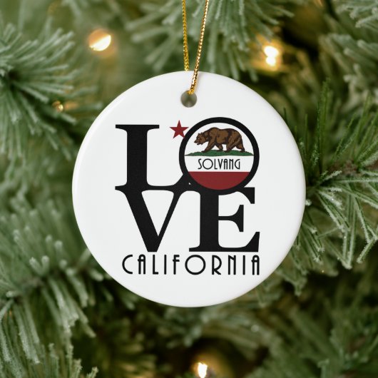 LOVE Solvang California Keramisch Ornament (Boom)