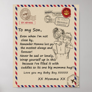 Love Son Brief aan mijn dochter van wie je baby Poster