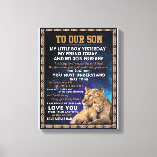 Love Son Op onze zoon heb ik van jou geproefd en Canvas Afdruk