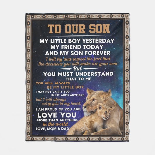 Love Son | Op onze zoon heb ik van jou geproefd en Fleece Deken (Voorkant)