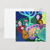 Love song guitar en rozen Calls Kaart (Voorkant / Achterkant)
