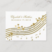 Love Song Music Mariage Carte Place (Dos)