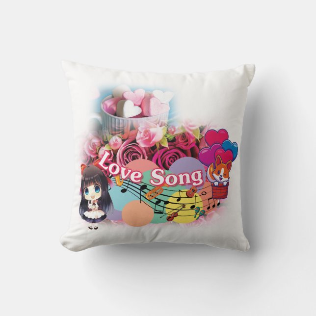 Love Song Pillow Kussen (Voorkant)