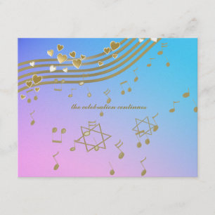 Love Songs Carte de réception Bat mitzvah
