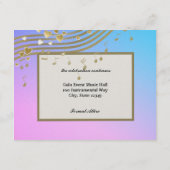 Love Songs Carte de réception Bat mitzvah (Dos)