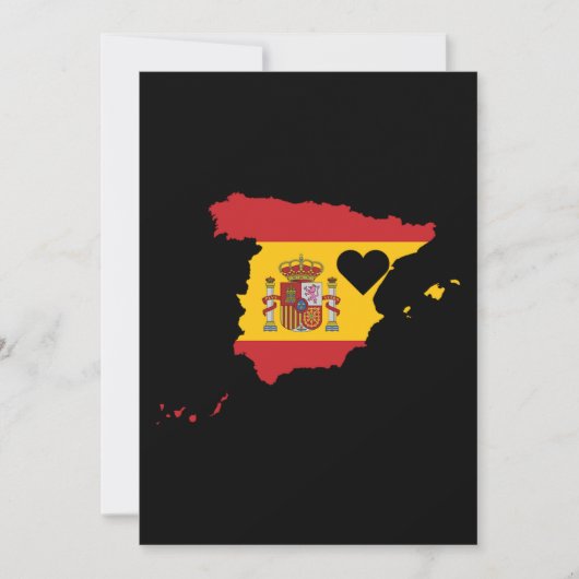 Love Spain Gift Spain Pride Heart Kaart (Voorkant)