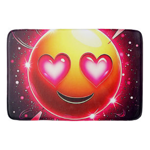 Love Sparkle Emoji Hearts Badmat