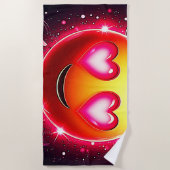 Love Sparkle Emoji Hearts Strandlaken (Voorkant)