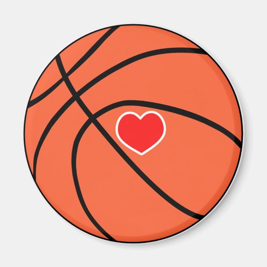 Love sport Basketball Magnet Magneet (Voorkant)