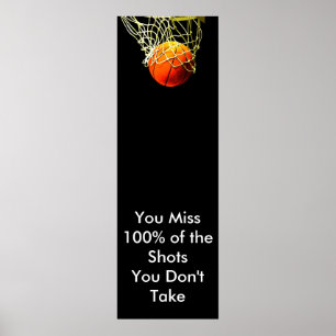 Love Sports Motivatie Quote Basketball Poster