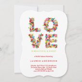 LOVE Spring Flowers Fête des mariées Invitation (Devant)