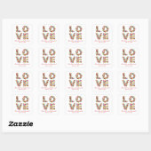 LOVE Spring Flowers Jardin Chic Mariage Stickers (Feuille)