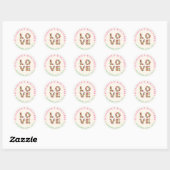 LOVE Spring Flowers Jardin Chic Mariage Stickers (Feuille)