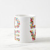 LOVE Spring Flowers Romantic Valentijn Weddenschap Koffiemok (Center)