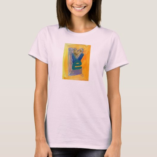 Love Spring Stack Glitter Inspirerend Word Shirt (Voorkant)