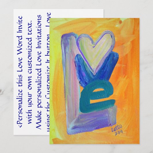 Love Spring Stack Invitations ou invitations (Devant / Derrière)