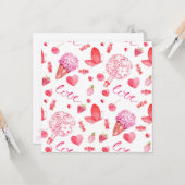 Love Square Notecard voor Handwrite Love Note Kaart (Voorkant / Achterkant in situ)