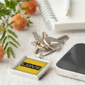 Love Square Sleutelhanger (Zijkant)