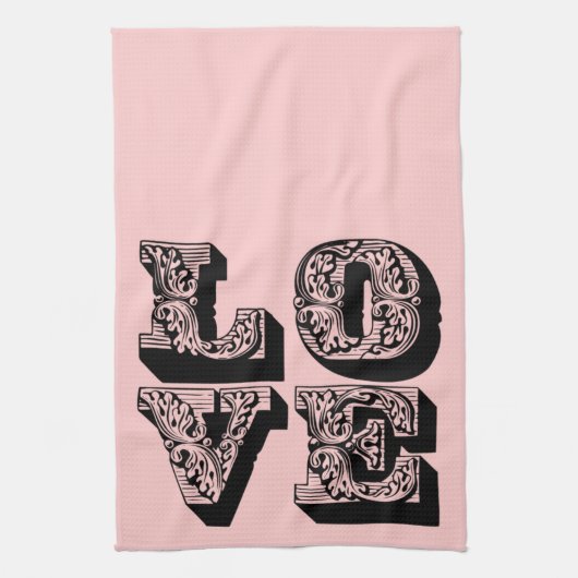 LOVE Square Theedoek (Verticaal)