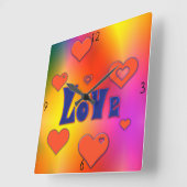 Love Square Wall klok (Hoek)