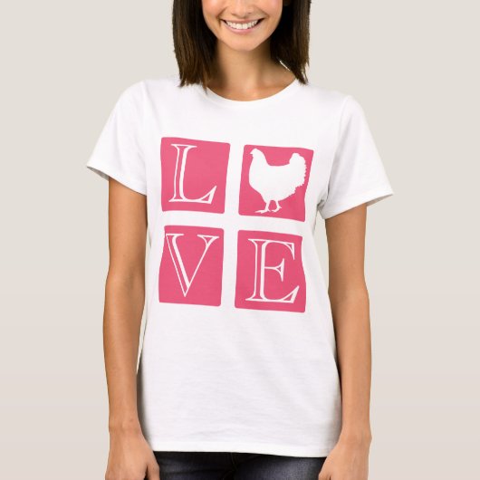 Love Squares: Chicken T-shirt (Voorkant)