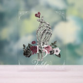 Love Squelette Geste main Halloween Mariage noir (Neutre)