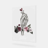 Love Squelette Geste main Halloween Mariage noir (Angle)