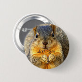 Love Squirrel_ Ronde Button 5,7 Cm (Voorkant /achterkant)
