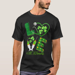 Love St Patrick S Nicu Nurse Life Irish Shamrocks T-shirt