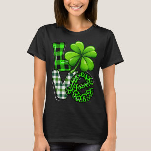 Love St Patricks Day Matching Family Shamrock Gree T-shirt