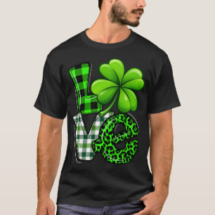 Love St Patricks Day Matching Family Shamrock Gree T-shirt
