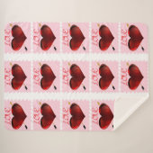 Love Stamps Sherpa Blanket Deken (Voorkant (horizontaal))