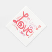 LOVE Standard-Sized Napkins Servet (Hoek)