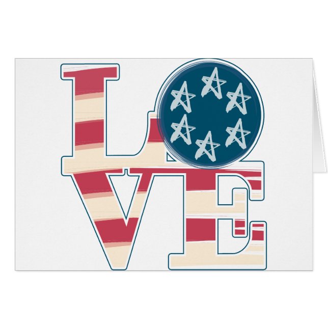 LOVE Stars en Stripes (Voorkant Horizontaal)