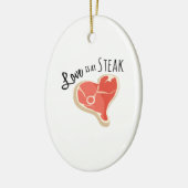 Love Steak Keramisch Ornament (Links)