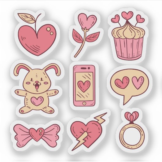Love sticker set (Voorkant)