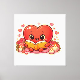 Love Stories Begin Within the Heart Canvas Afdruk