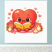 Love Stories Begin Within the Heart Canvas Afdruk (Insitu (Houten vloer))