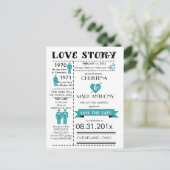Love Story Enregistrer La Date Carte Postale (Robi (Debout devant)